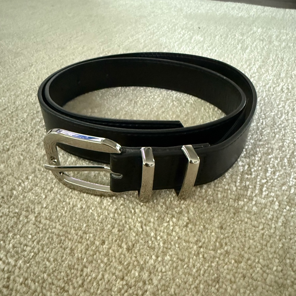 Mango Black Belt with Silver Buckle